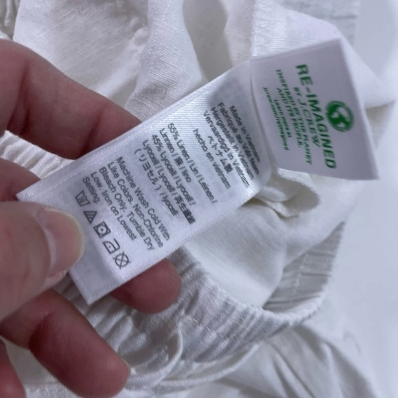 New J Crew Tall Linen Blend Seaside Pants White - Picture 6 of 11